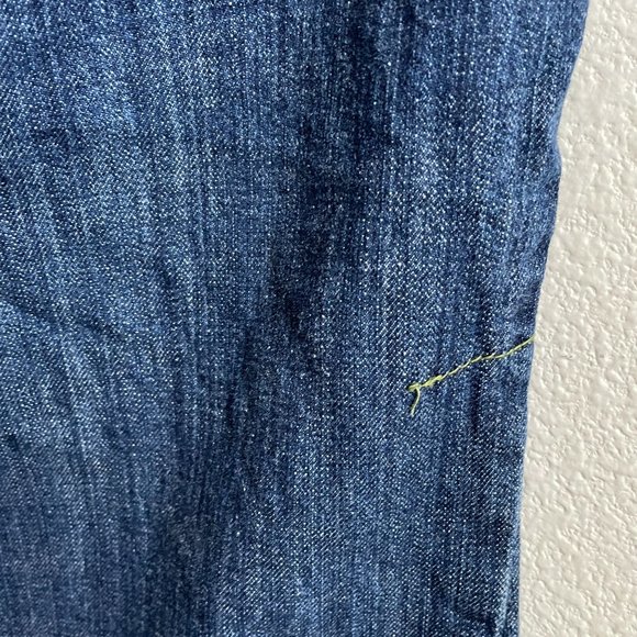 Of The Earth Jeans Wide Leg Denim Boho Organic Cotton Utility Pants Womens Sz 36 - Picture 12 of 16